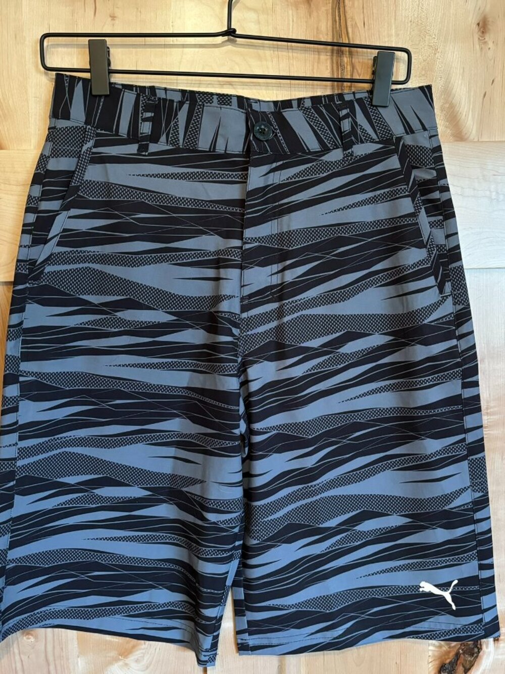 Boys Puma Active Shorts Size 16 Black Gray Strech Quick Dry Designed